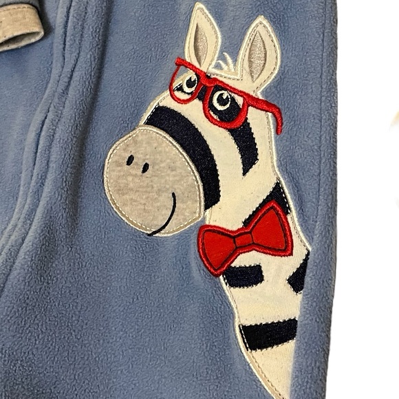 Little Me Fleece Zebra Pajama - Picture 2 of 5